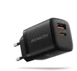 AXAGON ACU-PQ33, GaN tinklo įkroviklis 33 W, USB-A + USB-C, PD3.0/PPS/QC4+/SFC2.0/Apple, juodas