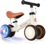 Beleev B3 balansinis dviratis vaikams nuo 1 metų su reguliuojama sėdyne ir vairu, led &scaron;viečiančiais ratais, balansinis dviratis be pedalų berniukams ir mergaitėms, dovanos 1 metų vaikams