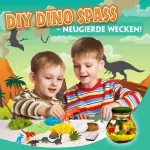 Winnrok dinozaurų terariumo rinkinys, dino amatų rinkinys, naktinė lemputė, dinozaurų žaislas, velykų dovana berniukui 8 metai, dovana dinozauras vaikams berniukams nuo 4 5 6 7 8 9 10 11 12 metų