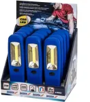3w cob led žibintuvėlis, pailgas, su baterijomis, magnetinis Dedra L1006, 12 vnt.