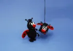 Petra's Craft News Rg5063s rinkinys 4 gėlėms ir boružėlės figūrėlėms su vėlimo adata, veltinio amatų rinkinys
