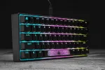 Corsair K65 Rgb Mini 60% mechaninė žaidimų klaviatūra (reguliuojamas Rgb ap&scaron;vietimas atskiriems klavi&scaron;ams, mechaniniai Cherry Mx Speed klavi&scaron;ai, Axon Hyper-processing technologija, Qwertz) juoda