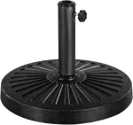 Yaheetech apvalus, dervos pagrindo sodo skėčio stovas, 46 cm, juodas