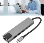6 viename usb-c &scaron;akotuvas į 4k 30hz usb-c daugiafunkcinę doką 4k hd multimedijos sąsaja su 100 gb ethernet pd įkrovimo prievadais 2 usb 3.0 usb-c &scaron;akotuvai