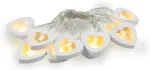 Medinės &scaron;irdelės girlianda, 10 Led, &scaron;ilta &scaron;viesa