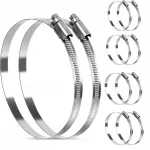 Metalinės sliekinės apkabos, varžtinės juostos 70-90mm 10 vnt