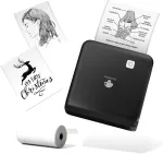 Phomemo M02 Pro 300 Dpi mini spausdintuvas, ki&scaron;eninis spausdintuvas, bluetooth nuotraukų spausdintuvas i&scaron;maniesiems telefonams, terminis spausdintuvas, suderinamas su 15, 25, 50 mm popieriumi, idealus užra&scaron;ams, mokslui, scrapbooking'ui, nuotraukoms,  ...