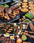2x tefloninė kepimo grotelių padėklas bbq kepimo orkaitei