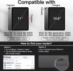 Jetech dėklas, skirtas Ipad Air 11 colių M3/m2 (2025/2024), Ipad Air 5/4 (2022/2020 5-osios/4-osios kartos, 10,9 colio) su pie&scaron;tuko laikikliu, plonas dėklo stovas, apsauginis plan&scaron;etinio kompiuterio dėklas, kelių kampų žiūrėjimas (pilka)