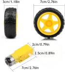 Guuzi Mini Dc Pavarų Dėžė su Ratukais (4 Rinkiniai)