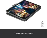 Klaviatūra Logitech Slim Folio klaviatūros dėklas Ipad 10 kartai, belaidis