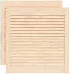 Spintelės durelės, 2vnt., 61,5x59,4cm, pu&scaron;is, žaliuzių dizaino