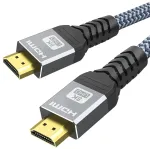 Yojock hdmi 2.1 kabelis 8k 2 metrai, 48 gbps hdmi [8k@60hz/4k@120hz] pintas kabelis, dts: x, hdcp 2.2 & 2.3, hdr 10, earc, dynamic hdr, suderinamas projektorius monitorius ps5/4/3 (2m)