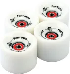 Funtomia 4 longboard'o/riedlentės ratų komplektas (dideli ratai) 70 x 51 mm 80a, įskaitant mach1 guolius