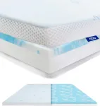 Čiužinys Antklodė 180 x 200 cm, gelinis čiužinio antklodė H3/h4, pagaminta i&scaron; 7,5 cm auk&scaron;čio memory foam ir bambuko pluo&scaron;to audinio, patogi čiužinio antklodė 180 x 200 cm skirta spyruoklinei lovai ir nepatogioms lovoms