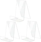 Aieraczy knygų laikiklis, 3 vnt. knygų stovų rinkinys, akrilinis stovas, bro&scaron;iūrų stovas, knygų stovas, plexiglass knygų atrama, receptų knygos laikiklis nuotraukų stovams, knygų priedai, skrajutės