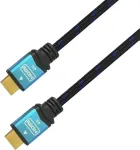Aisens - Premium Hdmi V2.0 didelės Spartos/hec kabelis 4k @ 60hz 18gbps, A/m-a/m, juodas/mėlynas, 1.0 m