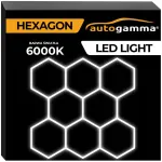 Led &scaron;viestuvas panelis garažui dirbtuvėms namams hexagon 297x307 5500-6000k