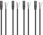 Riieyoca pakeitimo 3.5mm lizdas į pliką laidą atviru galu 1/8" trrs 4 kontaktų stereo audio kabelis įrangai montuoti arba ausinių mikrofono kabelių remontui 1m (4 vnt.)