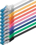 2m - Cat6a - tinklo kabelių rinkinys | 10 spalvų rinkinys | Cat 6a | S-ftp | dvigubai ekranuotas | Pimf | 500mhz | patch kabelis | suderinamas su Cat 5 / Cat 6 / Cat 7 | 10gbase-t - 10000 Mbps | skirtas jungikliui, mar&scaron;rutizatoriui, internetui, XBOX, Tv,