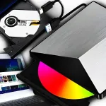Aliumininis ne&scaron;iojamas i&scaron;orinis cd įra&scaron;ymo įrenginys ir dvd usb 3.0