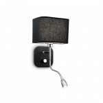 Sieninis &scaron;viestuvas Ideal Lux 1W wall lamp with 2 lights HOLIDAY, 3000K, juodas
