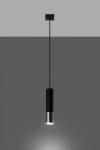 Sollux Lighting Pakabinamas &scaron;viestuvas LOOPEZ 1 juoda/chromas