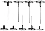 Torx veržliarakčių rinkinys su rankena 9 vnt, S2 plienas, T10-T50, žvaigždinių raktų rinkinys