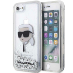 Apple iPhone SE 2022 / SE 2020 / 7 / 8 Karl Lagerfeld dėklas Glitter Karl`s Head (KLHCI8LNKHCH) sidabrinės spalvos