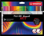Stabilo Flamaster TABILO Pen 68 &scaron;epetys kartono dėklas 30 vienetų ARTY 568 / 30-21-20