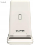 Įkroviklis Canyon CANYON WS-304, Sulankstomas 3in1 belaidis įkroviklis, su jutikliniu mygtuku tekančio vandens lemputei, Įėjimas 9V/2A, 12V/1.5AI&scaron;ėjimas 15W/10W/7.5W/5W, Tipas c į USB-A kabelio ilgis 1.2m, su QC18W EU ki&scaron;tukas, 132,51 * 75 * 28,58 mm ...