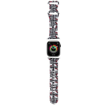 Apyrankė Apple Watch 1 / 2 / 3 / 4 / 5 / 6 / SE / 7 / 8 (38 / 40 / 41 mm) Hello Kitty Dirželis Strap Silicone Heads & Stripes (HKAWMSDIESK) juodos spalvos