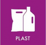 Plakatas Multi Atliekų ženklas PLASTIKAS 12x12 cm, 1 vnt.