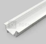LED juostos profilis DIAGONAL14 F/TY, baltas, 2m