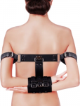 Ouch By Shots Shots Leather Arm Binder Model - Adjustable Juodas Restraint System