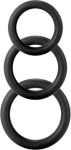 Shots Screaming O Twiddle Rings Set 3 Sizes Silicone Juodas Flexible