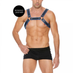 Ouch By Shots Ouch! Leather Bulldog Harness L/XL - Adjustable Bonded Leather Straps