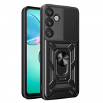 Hurtel Hybrid Armor Camshield Samsung Galaxy S25 Plus - dėklas telefonui juodos spalvos