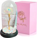 Extralink NAMAI AMŽINOS ROŽĖS STIKLINĖ LED ŽVAKĖ ROŽINĖ W-861