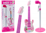 Lean Toys Elektrinė gitara su stovu ir mikrofonu