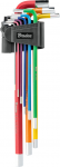 &Scaron;e&scaron;iakampių raktų rinkinys Bradas HX 1,5-10 mm, multicolour / extra long, 9 vnt.