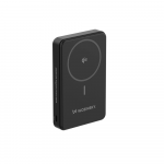 Powerbank Wozinsky WLWP-10KA0Y3S 22.5W PD Qi2 10000 mAh, su stoveliu, 1x USB-A, 1x USB-C &ndash; juodos spalvos