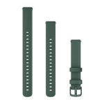 Garmin Lily 2 i&scaron;maniojo laikrodžio dirželis, 14 mm, žalios spalvos silikoninis dirželis su žalios spalvos detalėmis