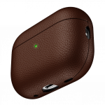 Ausinės KeyBudz PodSkinz Artisan serijos odinis dėklas, skirtas Airpods Pro Gen 2 Natural Ruda
