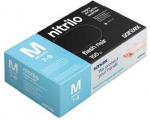Santex Nitrile Flash Juodas pastorintos vienkartinės nitrilo pir&scaron;tinės, juodos, 4.5g (100vnt.) - M - 1pak.x100vnt.