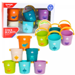 Lean Toys Edukacinis spalvingų kibirėlių rinkinys