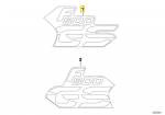 Bmw F 650 Gs F 800 Gs K72 Schriftzug Links Originalus 51148525987