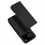 Dux Ducis Skin Pro dėklas skirtas Apple iPhone 17 Pro Max su Flip and Card Slot - juodos spalvos