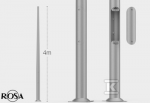 ROSA ROŽINIS SAL-4 INOX C45 STULPAS