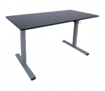 Stalas ERGO LIGHT su 1 varikliu 120x60xA73-118cm, juodas/sidabrinis pilkas